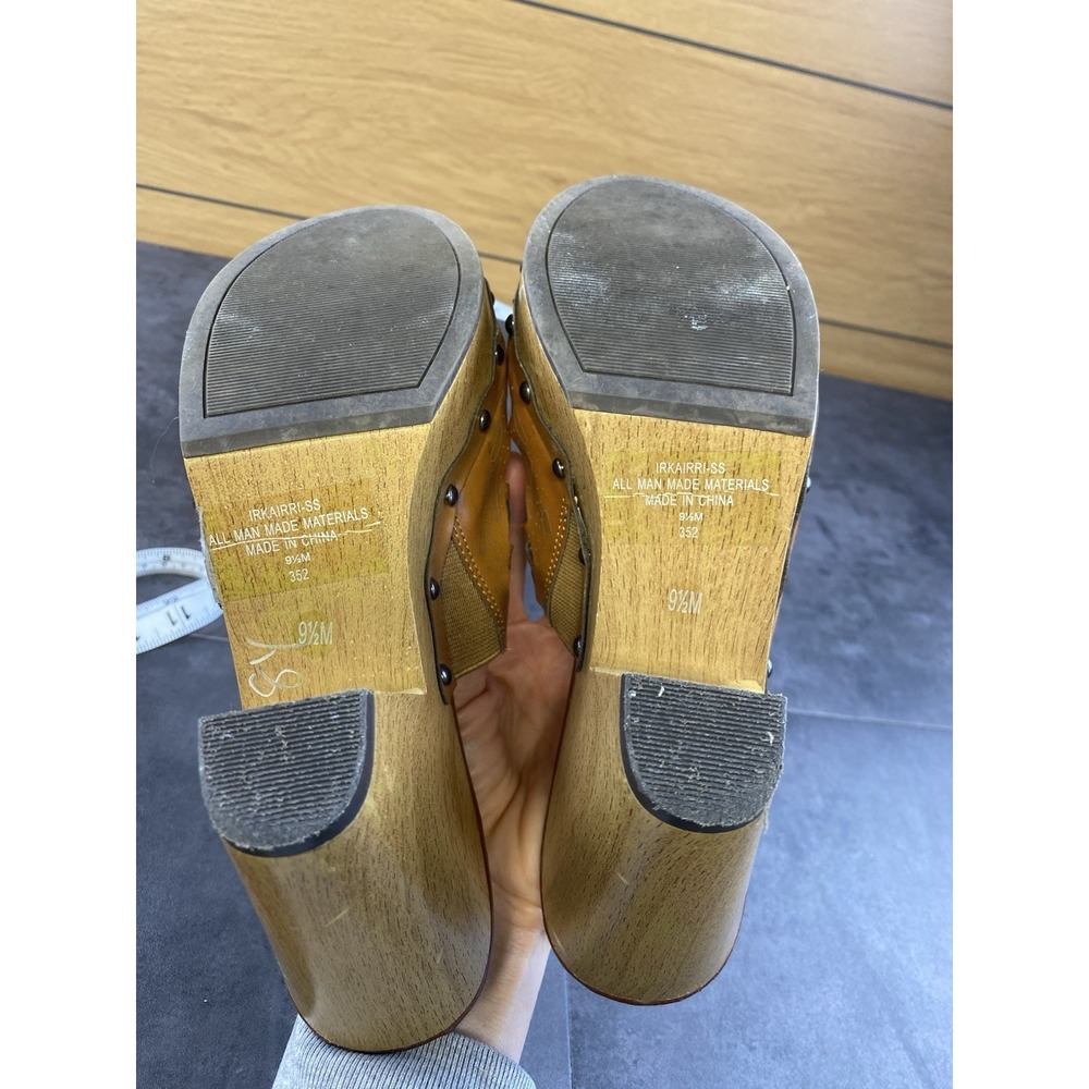 Indigo Rd Brown Cut Out Wood Look Wedges/Sandals size 9.5 - Picture 7 of 10